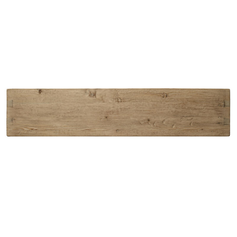 Reclaimed Pinewood Bench in Whitewash image number 6