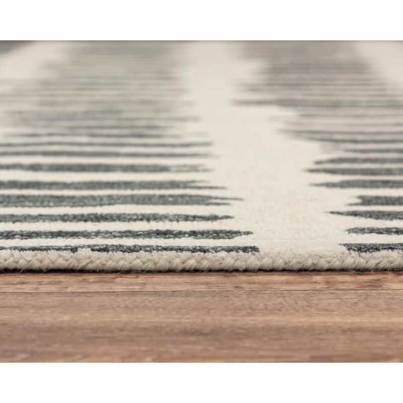 Rivera Gray 5' x 8' Hand-Tufted Rug