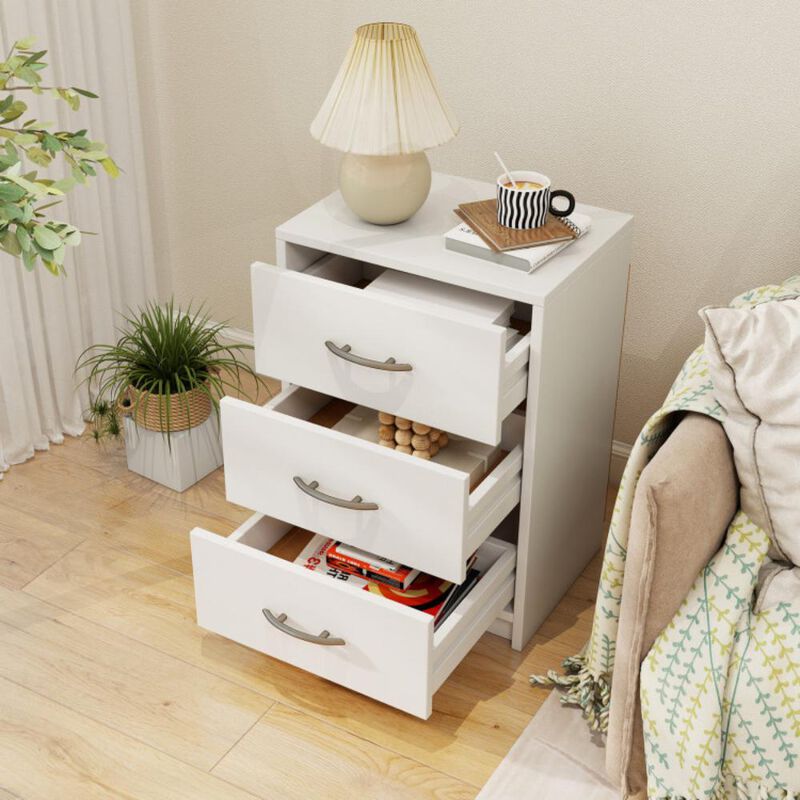 Hivvago 3 Drawer Nightstand with Storage for Living Room