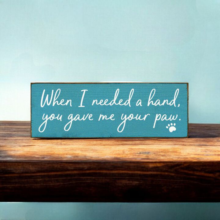 Decorative Pet Lover Wood Wall Plaque with Paw Print Sentiment Sign