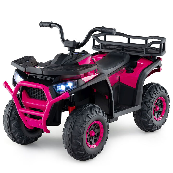 24V Kids Ride-On ATV Quad with LED Lights, Sound Effects and Electric Motor