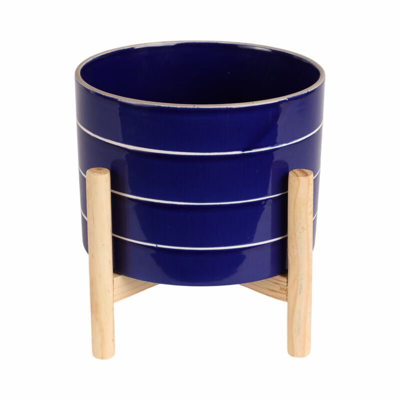8" Striped Planter image number 3
