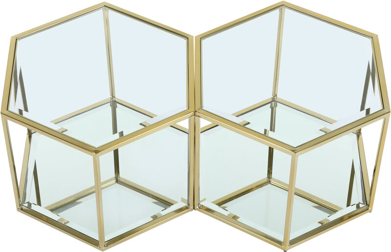 Meridian Furniture Sei Brushed Gold Coffee Table image number 2