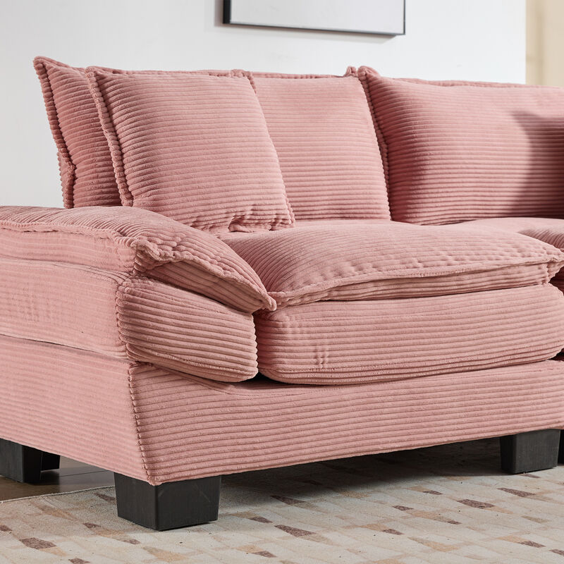 Merax Corduroy Deep Seat Sofa Couch