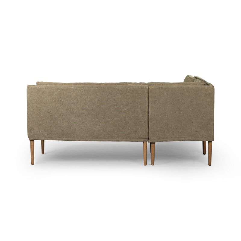 Aurelia 76" Broadway Olive L-Shaped Dining Banquette