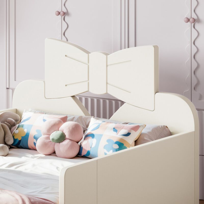Cugwob Bowknot‑Cutout Kids Low Platform Bed image number 4