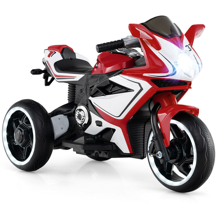 Mini 6V Electric Motorbike for Kids with LED Lights for Outdoor Play