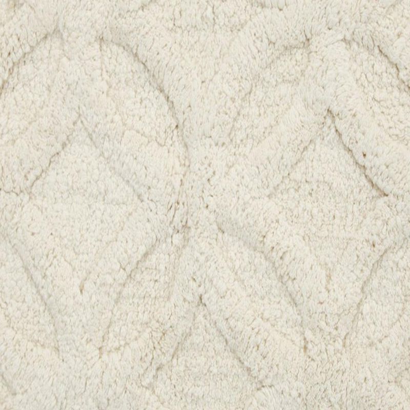 Knightsbridge Arch Bath Rug Cotton Non Skid Back - 17x24", Ivory