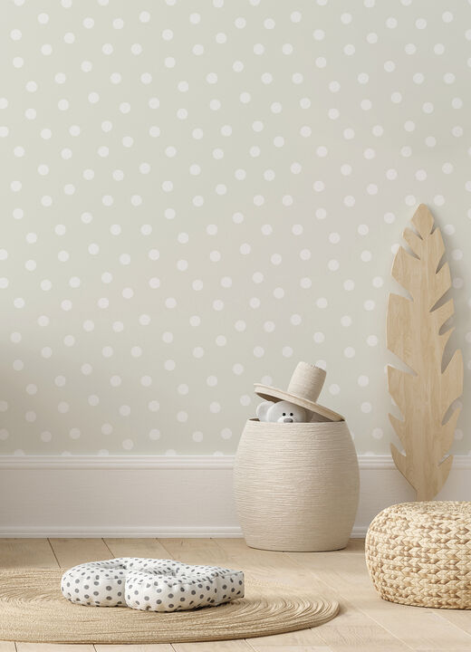 Jubilee Silver Dots Wallpaper
