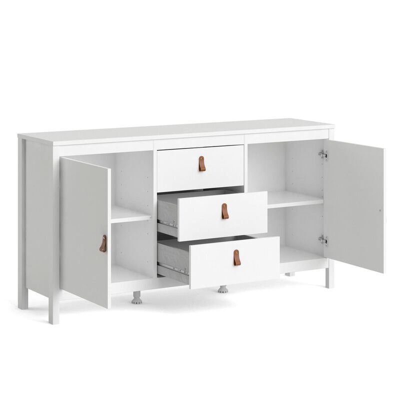 Tvilum Madrid 2 Door Sideboard with 3 Drawers, White