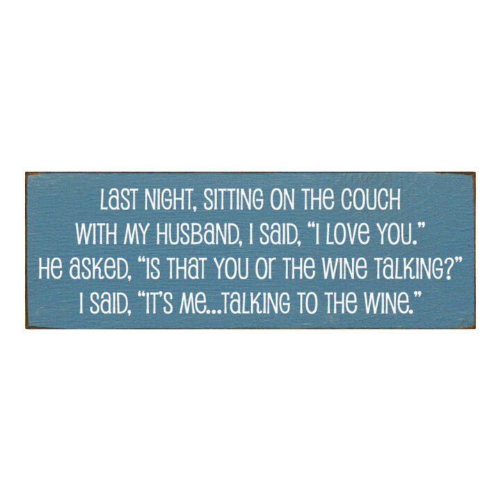Humorous Wine Quote Wood Sign, Rustic Home Wall Decor for Kitchen Bar and Living Room