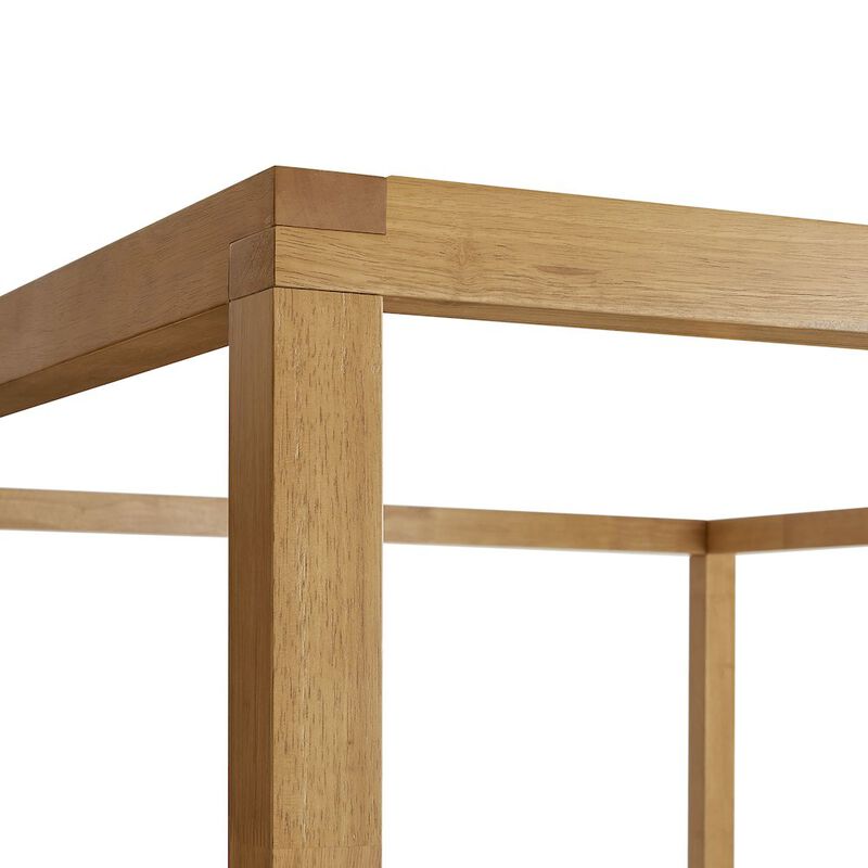 Alva Queen Wood Canopy Platform Bed image number 6