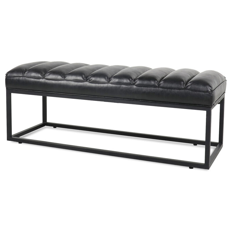 Metal Base Upholstered Bench For Bedroom For Entryway