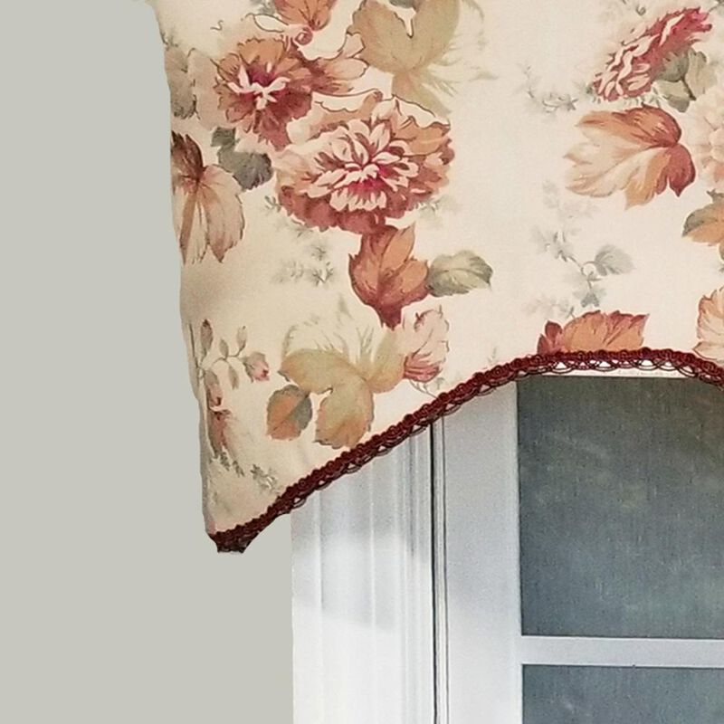 Palisade Cornice Style 3" Rod Pocket Valance 50" x 17" Tea Stain by RLF Home image number 3