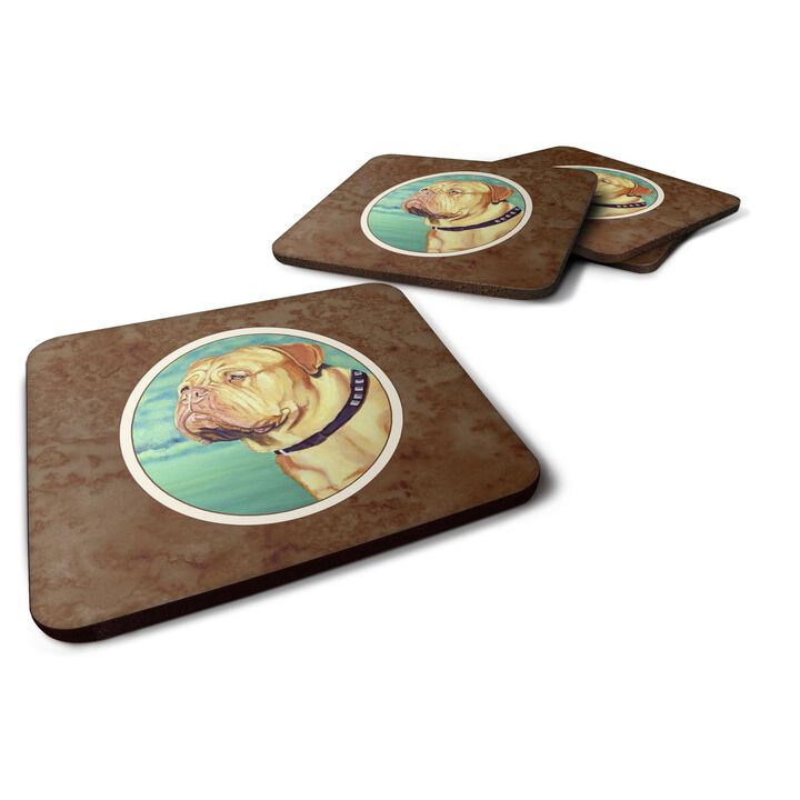 Caroline's Treasures 7024FC Dogue De Bordeaux Foam Coasters (Set of 4), 3.5, Multicolor