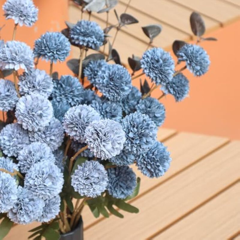 12 Bundle Navy Blue Artificial Outdoor Plants UV Resistant Window Box Decor image number 3
