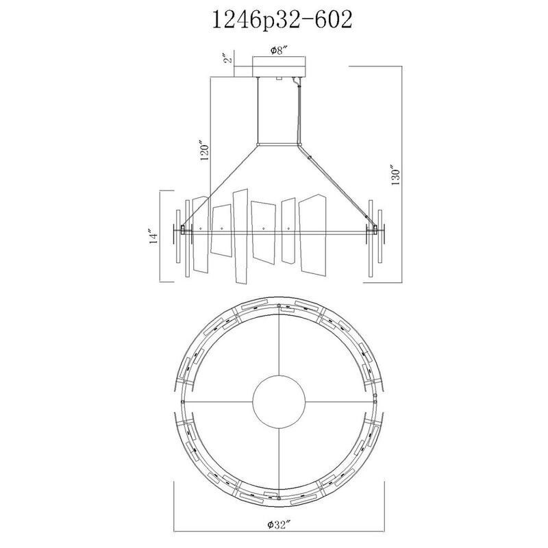 CWI Lighting Guadiana 32 in LED Satin Gold Chandelier