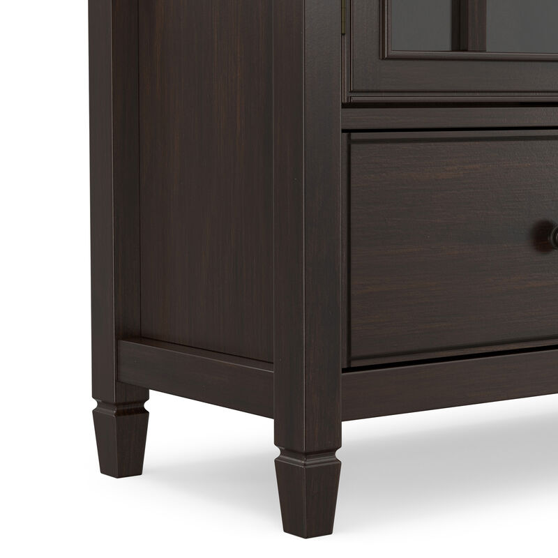 Connaught SOLID WOOD 46 inch Wide Traditional Tall Storage Cabinet in Dark Chestnut Brown image number 9
