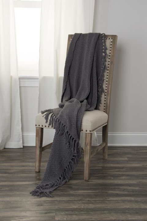 Gray 50" x 60" Throw Blanket