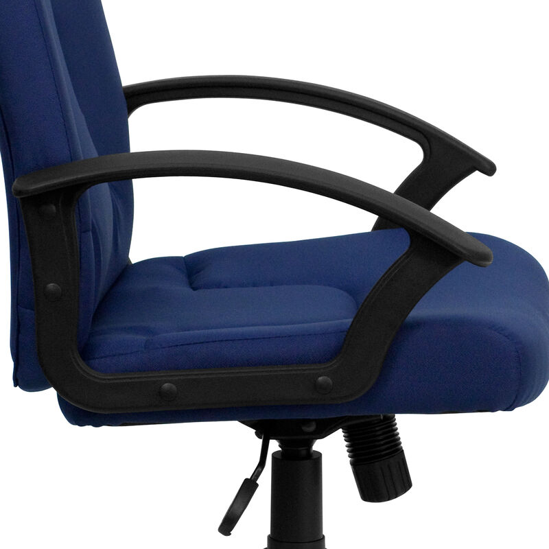 Garver Mid-Back Fabric Executive Swivel Office Chair with Nylon Arms image number 6