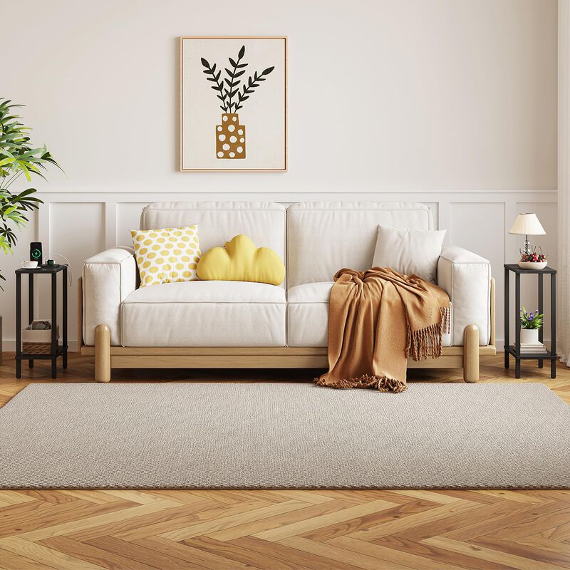 TUTOTAK Small Side Table, Narrow End Table, Skinny Sofa Table, Slim Nightstand, Couch Table, Living Room, Bed Room, Black TB01BK