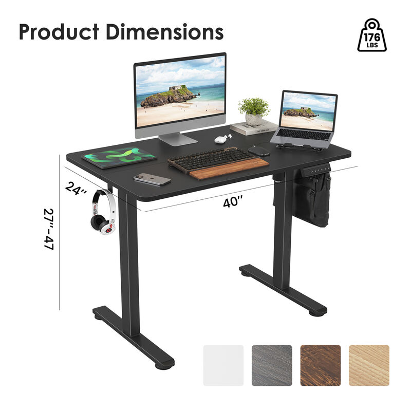 GOODSILO Ergonomic Adjustable Height Standing Desk with Memory Controls for Home and Office Workspace Flexibility image number 2