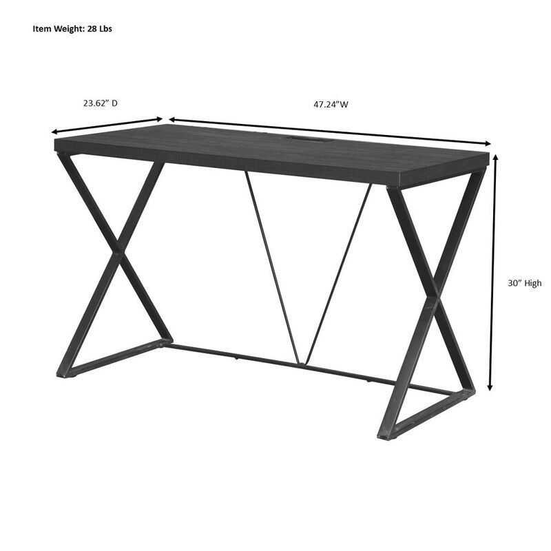 Carolina Living Kendall Computer Desk - Elm/Black
