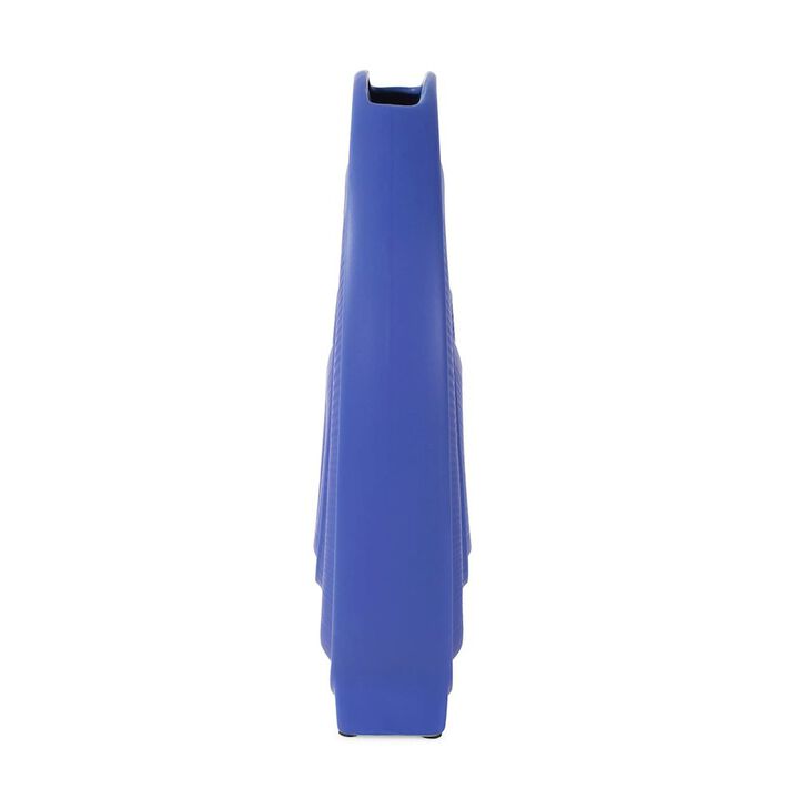 Howard Elliott Radiant Blue Short Ceramic Vase