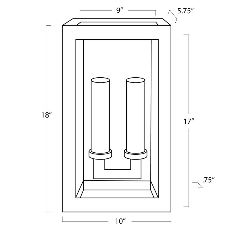 Coastal Living Montecito Double Arm Outdoor Sconce