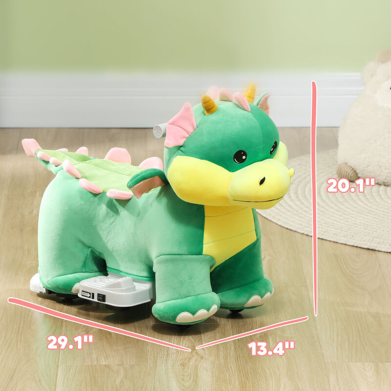 BreeBe Battery Powered Ride on Toy, 6V Ride on Horse with Music Forward, PU Wheels image number 2