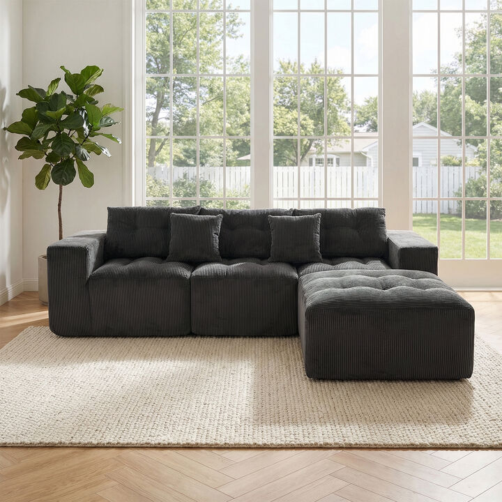 Frif L-Shaped Modular Compression Sofa