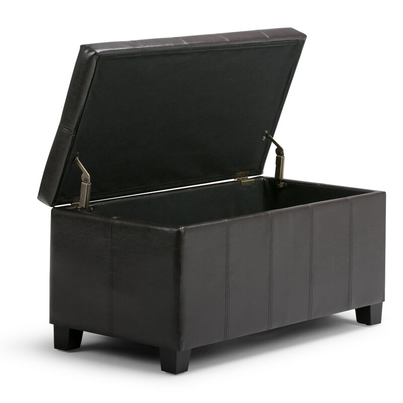 Simpli Home Dover Storage Ottoman Bench image number 3