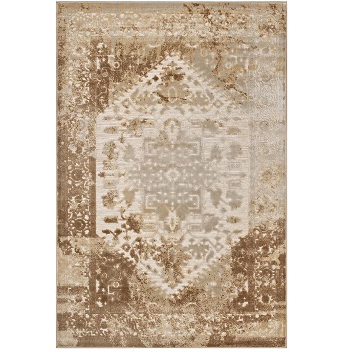 Modway Rosina Distressed Vintage Medallion 5x8 Area Rug