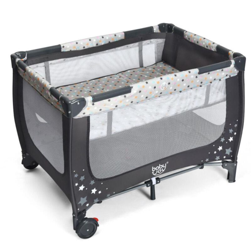 Hivvago Portable Baby Playpen with Mattress Foldable Design