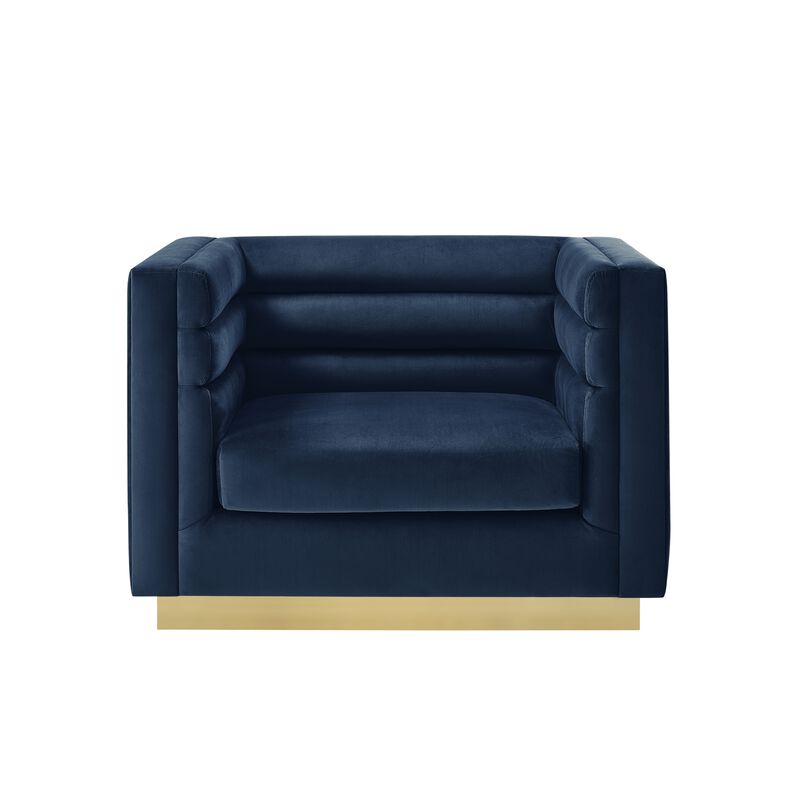 Inspired Home Eila Velvet Club Chair
