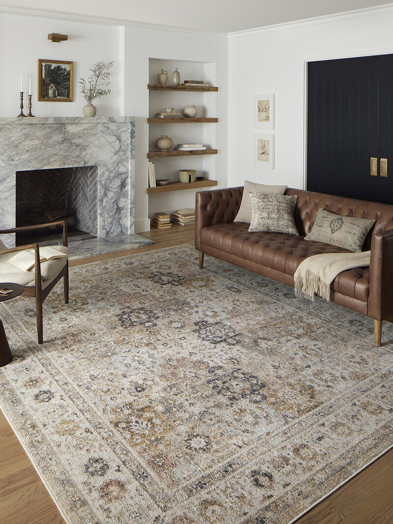 Monroe MON02 Beige/Multi 18" x 18" Sample Rug