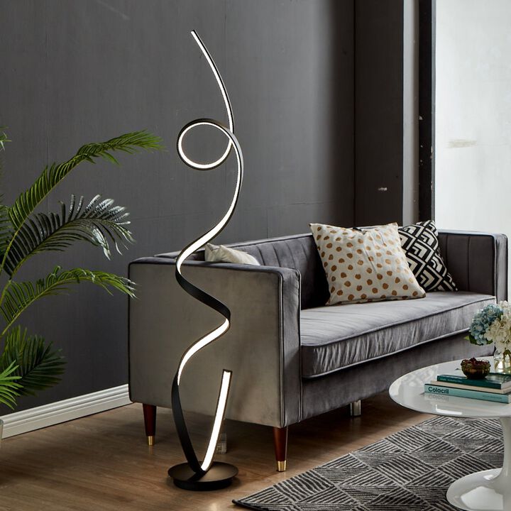 Amsterdam Floor Lamp White Metal Dimmable Integrated LED