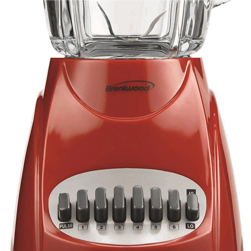 Brentwood 12 Speed Blender with Glass Jar in Red image number 4