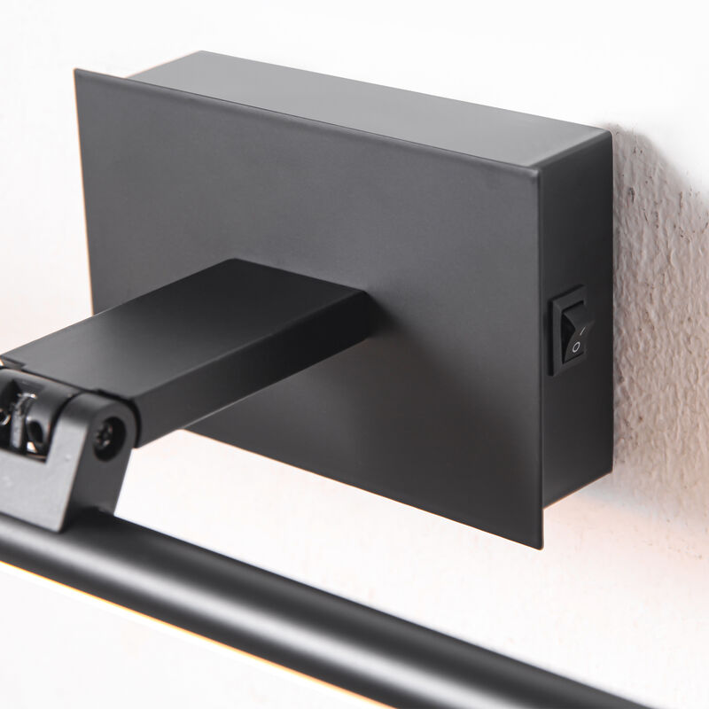 15.8" Modern Black Battery-Powered Integrated LED Rechargeable Picture Light with Remote