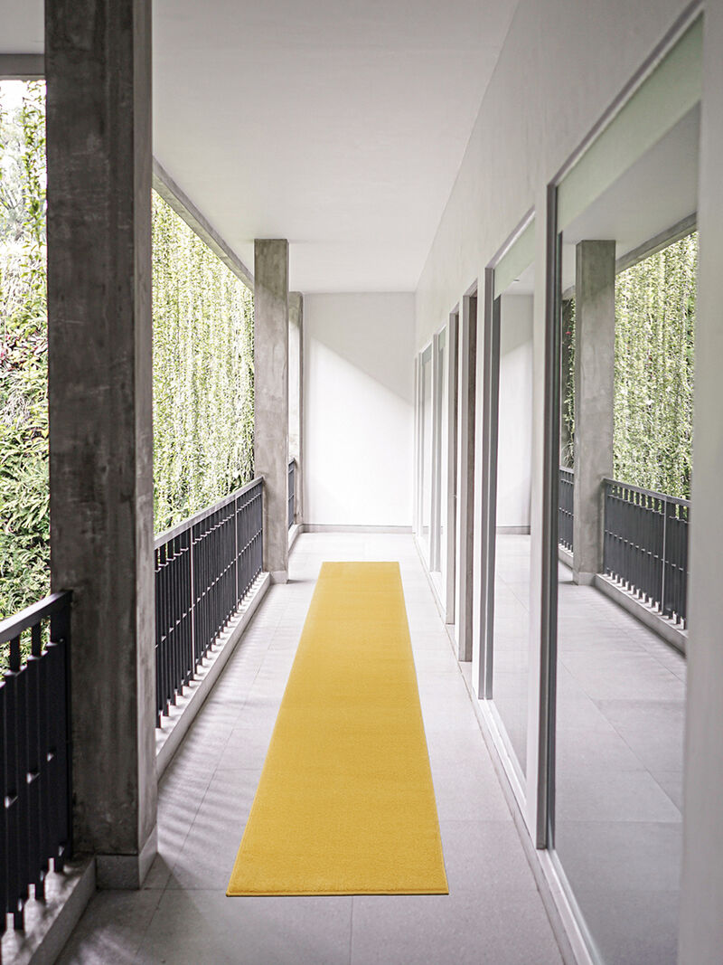 Nourison Essentials NRE01 Yellow 2' x 6' Rug image number 1