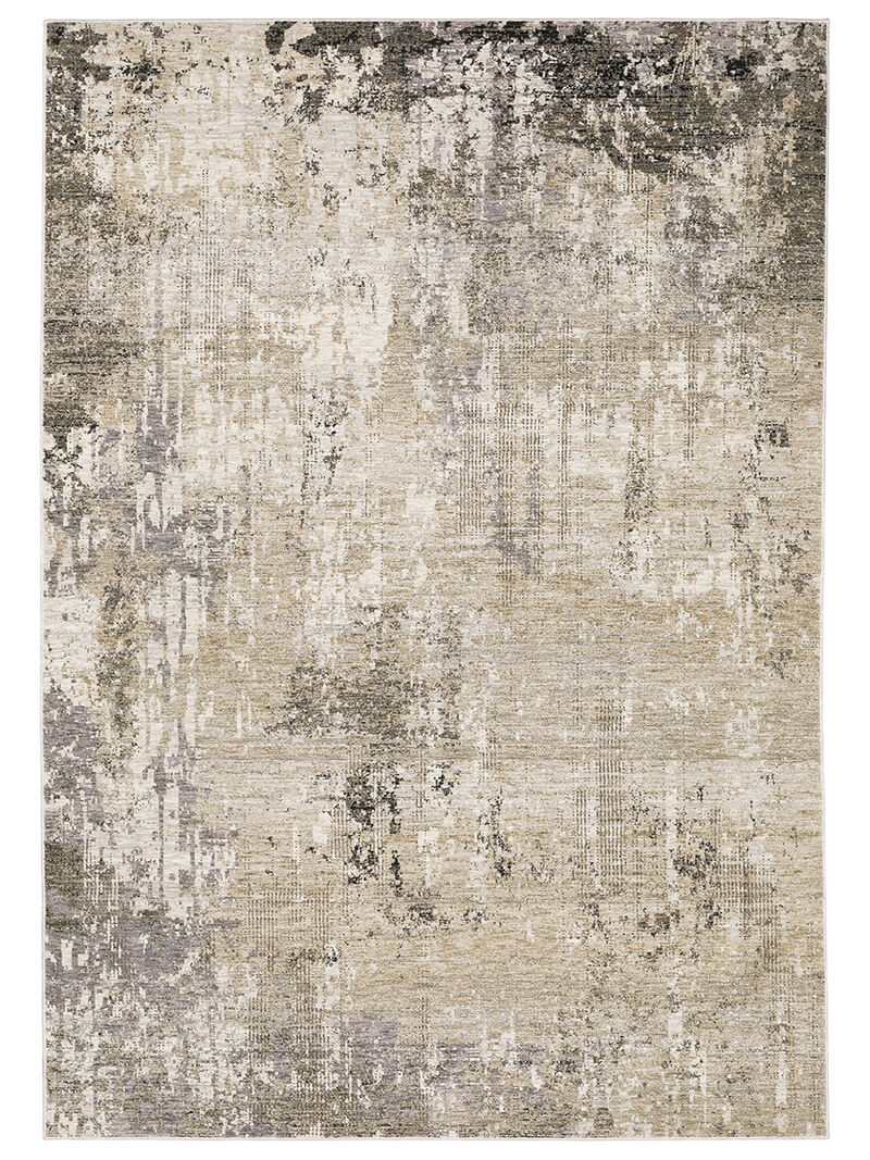 Nebulous 3'3" x 5' Beige/Charcoal Rug