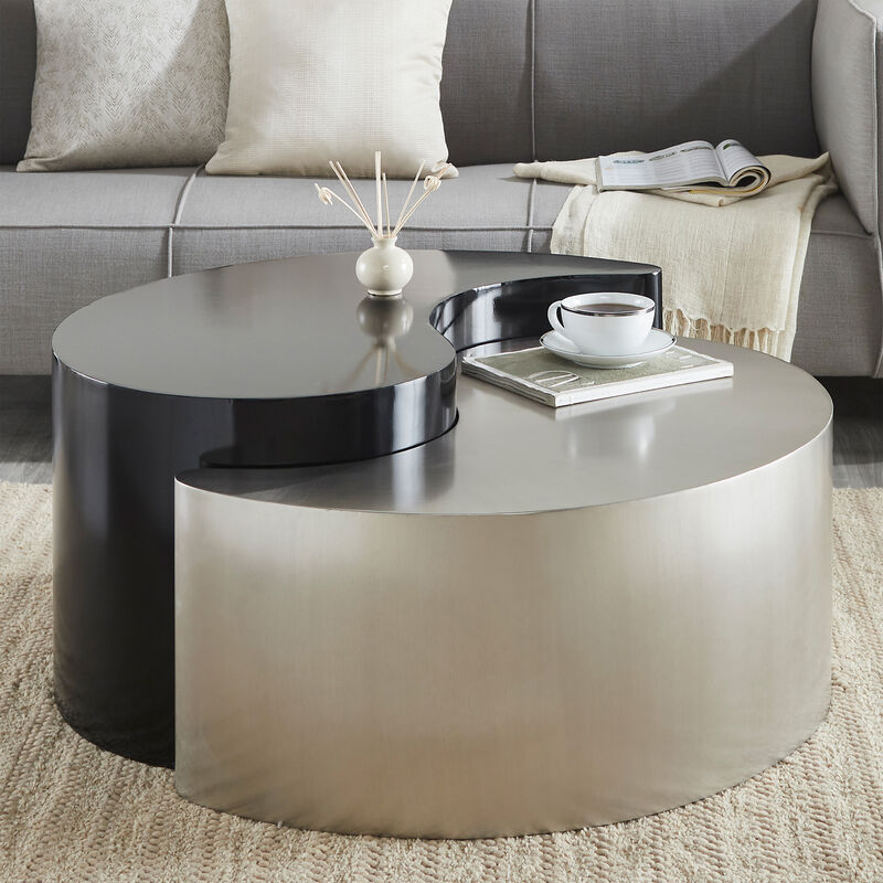 Zenavique Black & Gold Yin-Yang Coffee Table image number 5