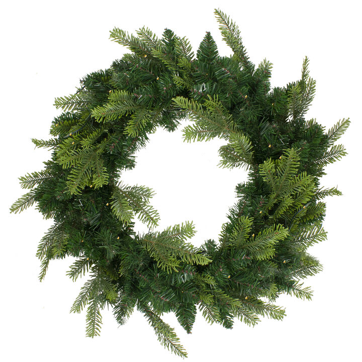 Pre-Lit Woodcrest Pine Artificial Christmas Wreath - 36-Inch  Clear Lights