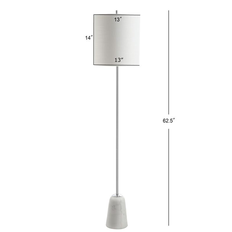 Lincoln Marble/Metal LED Floor Lamp