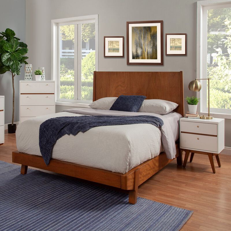 Contemporary Two Drawer Wood Nightstand – Functional Bedroom Storage