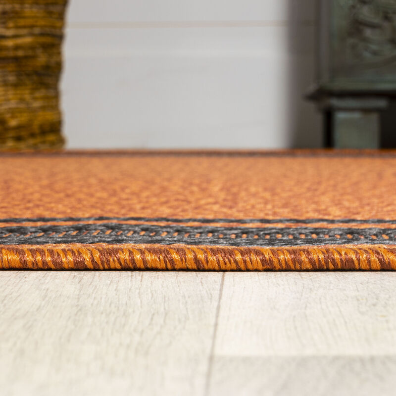 James Modern Border Stripe Indoor/Outdoor Area Rug