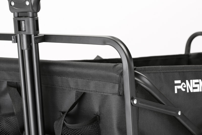 EchoSmile 4.06 cu. ft. Fabric Portable Garden Cart with Adjustable Rolling Wheels in Green