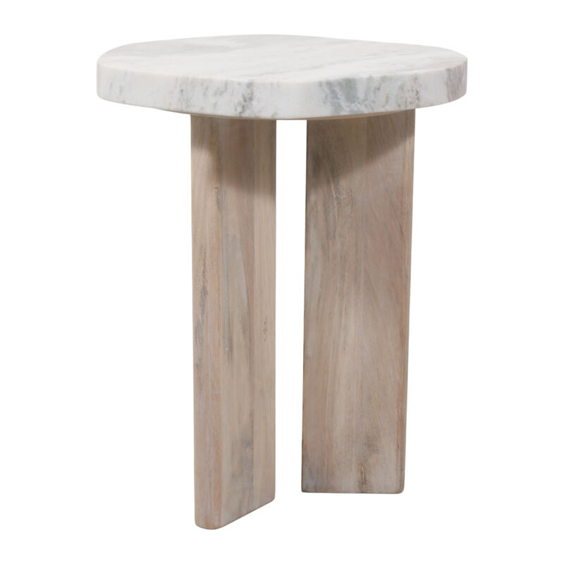 Gowermore Modern Marble Top Accent Table image number 4