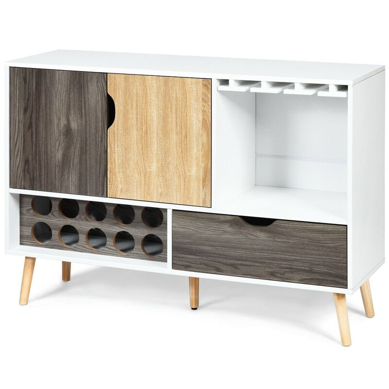 Mid-Century Buffet Sideboard Wooden Storage Cabinet