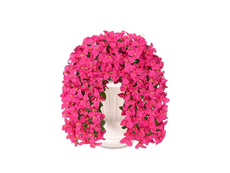 2 Pack Faux Artificial Bougainvillea Flowers Outdoors UV Resistant Outdoor Silk